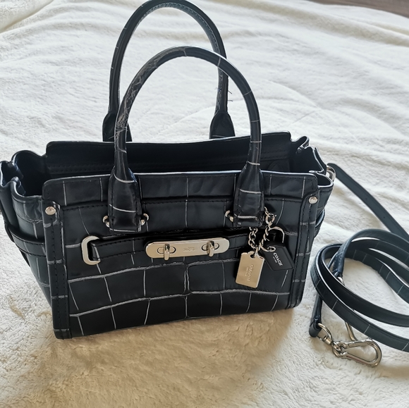 Coach Swagger 20 in CrocEmbossed Leather - Picture 2 of 3